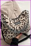 peopleterritory Casual Leopard Fluffy Tote Bag For Women