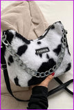 peopleterritory Casual Leopard Fluffy Tote Bag For Women