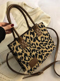 peopleterritory Fashion Leopard Tote Bag For Women