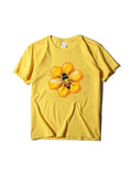 peopleterritory Summer Bee Art Print Casual Short Sleeve T-Shirt