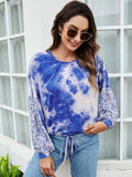 peopleterritory Tie Dye Print Casual Long Sleeve T-Shirt