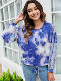 peopleterritory Tie Dye Print Casual Long Sleeve T-Shirt