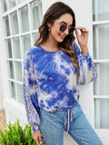 peopleterritory Tie Dye Print Casual Long Sleeve T-Shirt