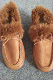 peopleterritory Winter Thick-soled Warm Fur Cotton Shoes Loafers F1565