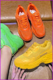 peopleterritory Yellow/Green/Orange Noen Women Sports Sneakers Shoes F171