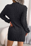 peopleterritory Fashion Casual Solid Patchwork O Neck Long Sleeve Dresses YR0240