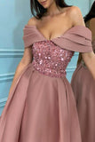 peopleterritory Sexy Formal Solid Sequins Off the Shoulder Princess Dresses RH8522