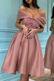 peopleterritory Sexy Formal Solid Sequins Off the Shoulder Princess Dresses RH8522