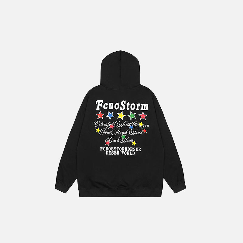 Territory Colorful Star Decoration Hoodie