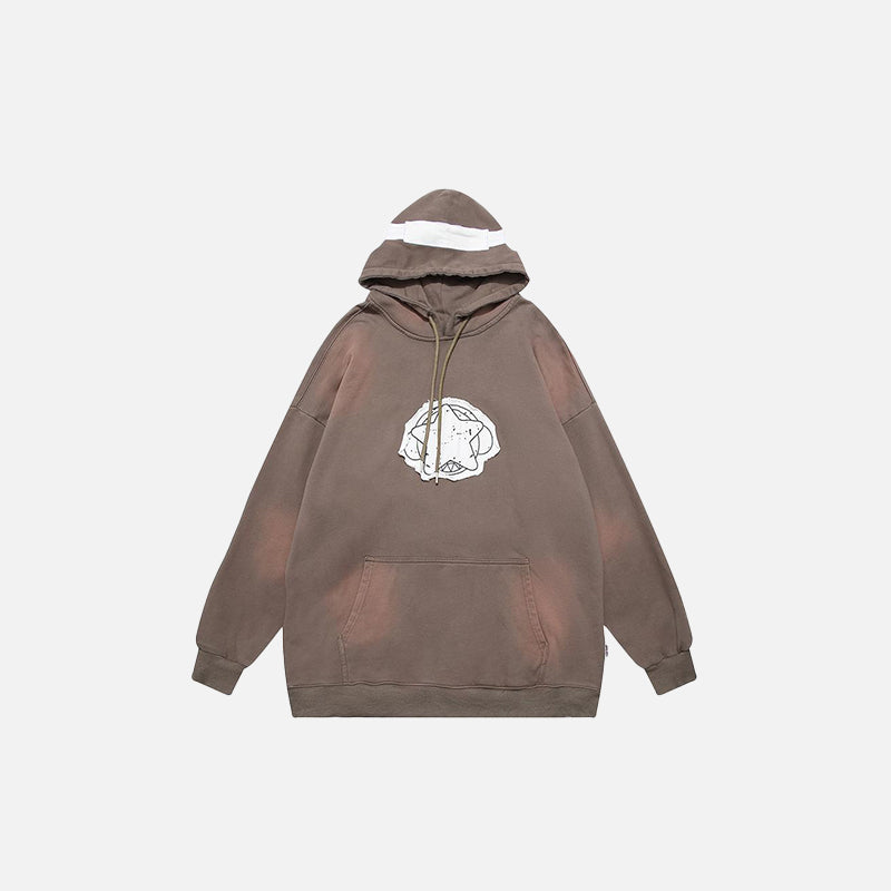 Territory Y2k Star Graphic Embroidery Hoodie