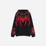 Territory Y2K Spider Embroidery Oversized Hoodie