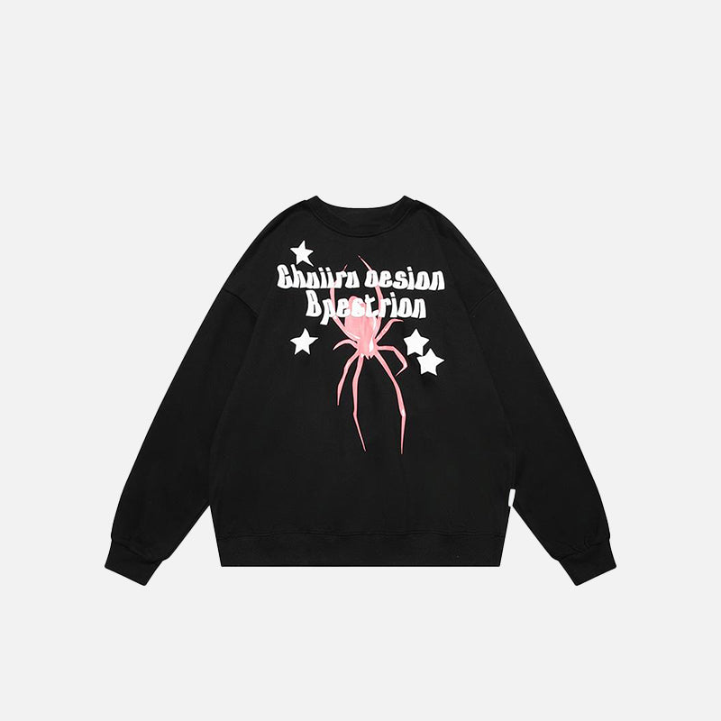 Territory Star & Pink Spider Graphic Print Sweatshirt