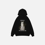 Territory Royal Cat Graphic Print Hoodie