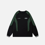 Territory Retro Black Green Oversized Sweatshirt