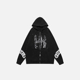 Territory Shadow Print Zip-up Hoodie