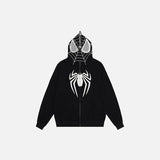 Territory Y2K Zip-up Spider Mask Hoodie