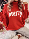 peopleterritory Christmas Turtleneck Sweater