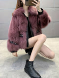 peopleterritory Casual Long Sleeve Outerwear Faux Fur Coat SF8524