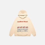 Territory "Endless Road" Letter Print Hoodie