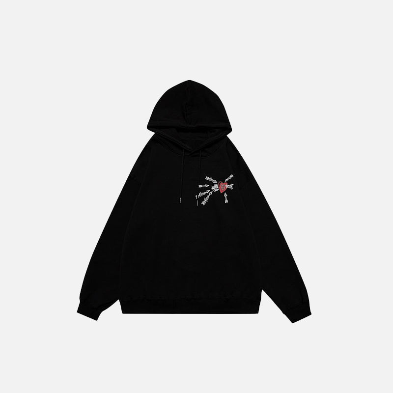 Territory Loved Heart Embroidery Hoodie