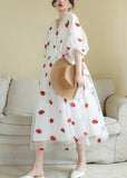 peopleterritory Cute White Patchwork Tulle Maxi Dress Summer TI1022