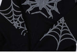 Territory Y2K Spider Embroidery Zip-Up Hoodie