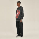 Territory Mouth Graphic Loose Hoodie