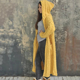 peopleterritory Spring Autumn New Women Fashion Hooded Cardigan Coat Casual Knitted Sweater Jacket for Women Plus Size S-5XL FC8571