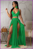 peopleterritory Bright Color Bandage Strapless Cropped Swimsuit Set F799