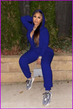 peopleterritory Casual Hooded Collar Solid Long Sleeve Jumpsuits F1740