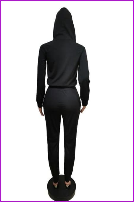 peopleterritory Casual Hooded Collar Solid Long Sleeve Jumpsuits F1740