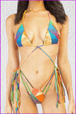peopleterritory Colorful Tie Dye Halterneck Backless Swimsuit For Women F870