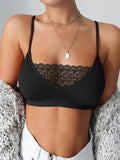 peopleterritory Lace Edge Sexy Perspective Plus Suspender Vest Bottomed Bra MMy22