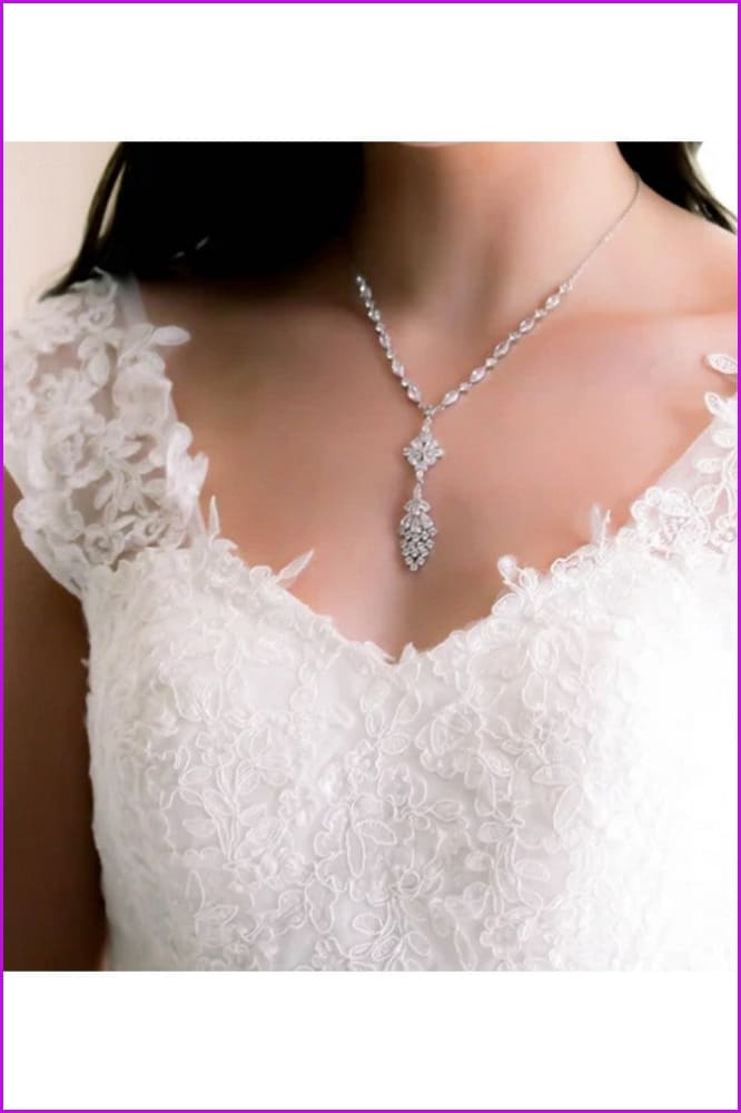 peopleterritory Fashion Wedding Crystal Necklace For Ladies FC1156