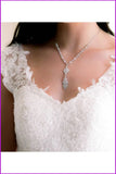 peopleterritory Fashion Wedding Crystal Necklace For Ladies FC1156