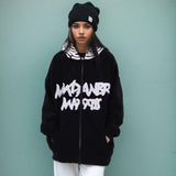 Territory Y2k Letter Print Zip-up Hoodie