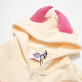 Territory Star Letter Embroidery Zip-up Hoodie