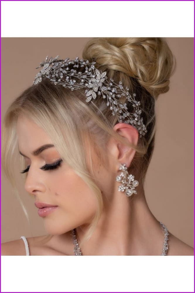 peopleterritory Luxury Wedding Full Rhinestone Headband For Ladies
