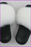 peopleterritory Ready Stock Pure White Fur Slides F725
