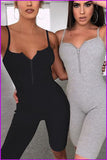 peopleterritory Ribbed Backless Rompers Jumpsuit F583