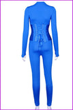 peopleterritory Solid Casual Long Sleeve Jumpsuit With Corset F1233