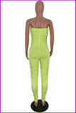 peopleterritory Solid Color Ruched Skinny Strapless JumpsuitDE954