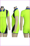 peopleterritory Stand Neck Colorblock Skinny Sporty Rompers F1992
