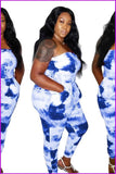 peopleterritory Tie Dye Women Plus Size Jumpsuit F1015