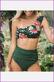 peopleterritory Beach Inclined Shoulder Women 2 Piece Bikini Sets