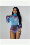 peopleterritory Color Block Printed Bodysuits Two Piece Sets Women