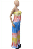 peopleterritory Fashion Strapless Tie Dye Loose Jumpsuit For Women F2399