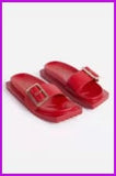 peopleterritory Indoor Patch Flat House Slippers For Women FS209