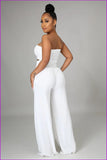 peopleterritory New Strapless Solid Camisole With Long Pants F3180