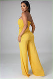 peopleterritory New Strapless Solid Camisole With Long Pants F3180